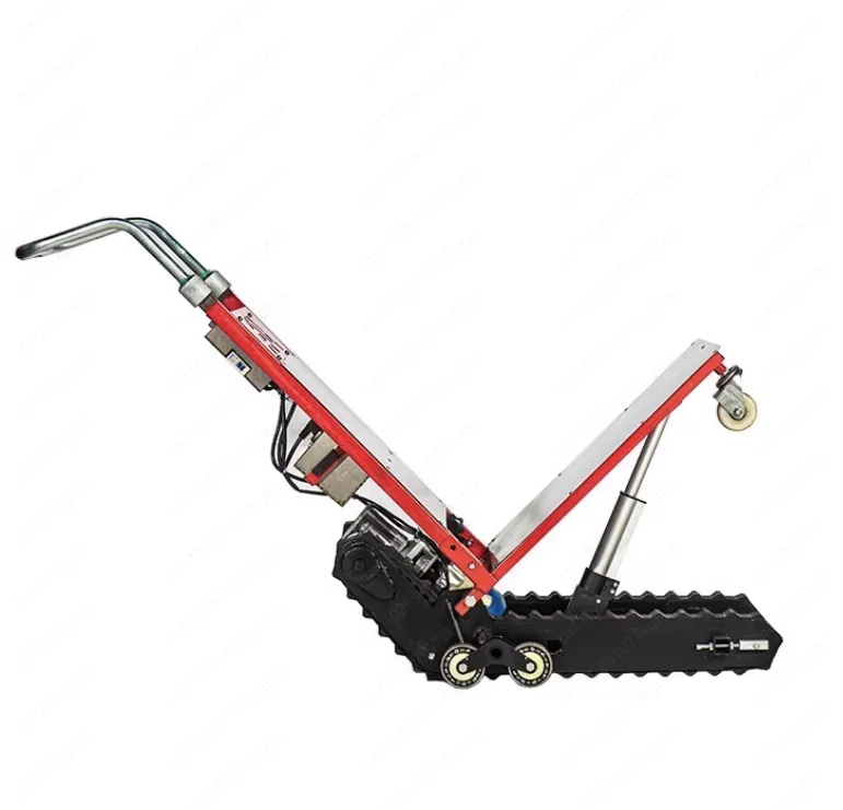 Silent crawler tank type electric climbing truck folding up and down stairs moving delivery