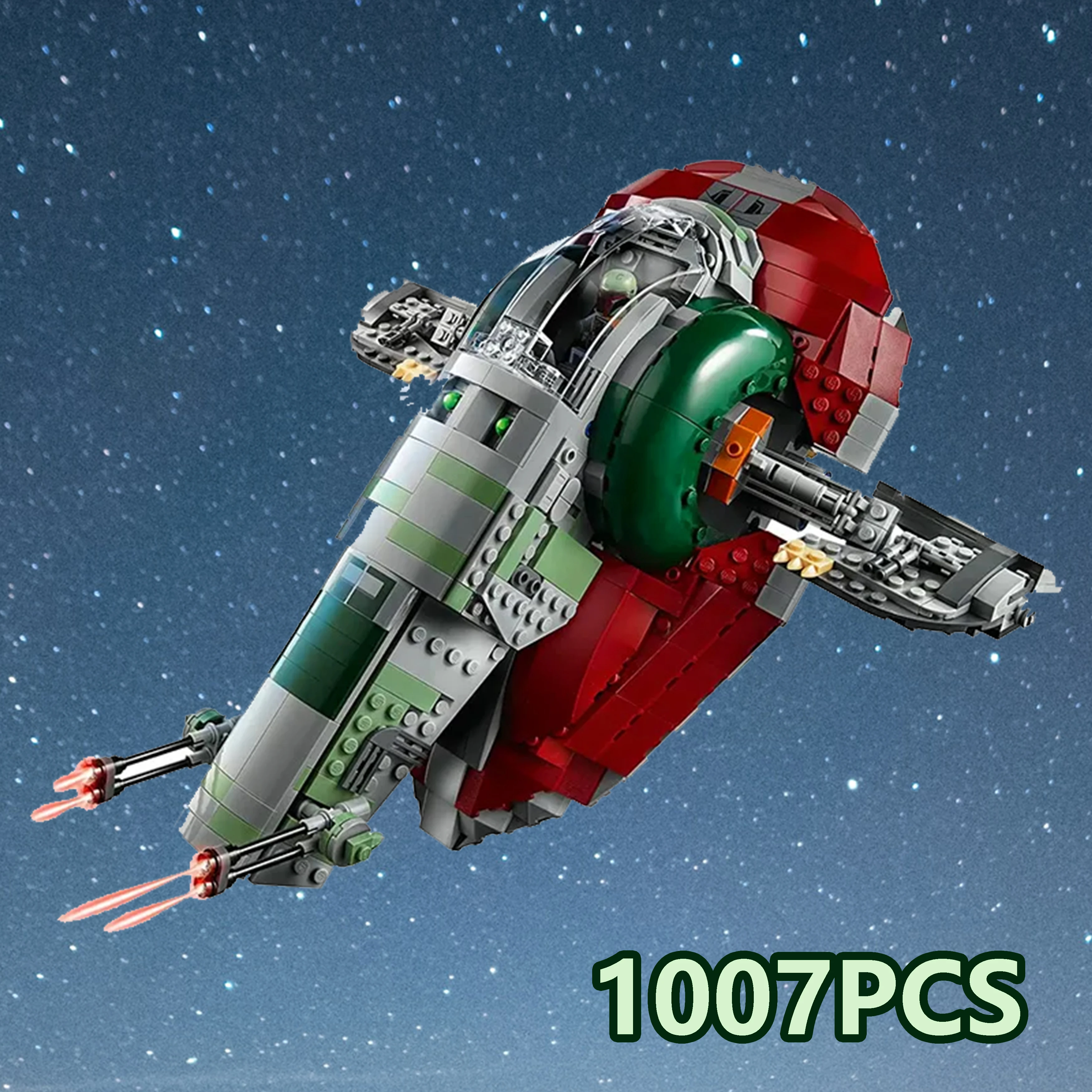 

1007PCS Bounty Hunter Starship Slave 20th Anniversary Galaxy Series Spaceship Building Blocks Display Model Gift Xmas Gift