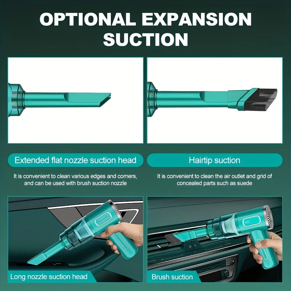 1PC 29000Pa Mini Wireless Vacuum Cleaner 120W Strong Suction Vacuum Cleaner Handheld Cordless Cleaning Appliances for Car Home