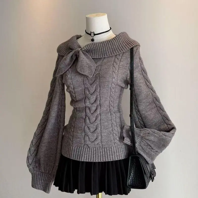 

Japan Sweater Sweet And Cute Autumn Winter Pullover Rabbit Ear Collar New Design Sweater Kawaii 2025 New