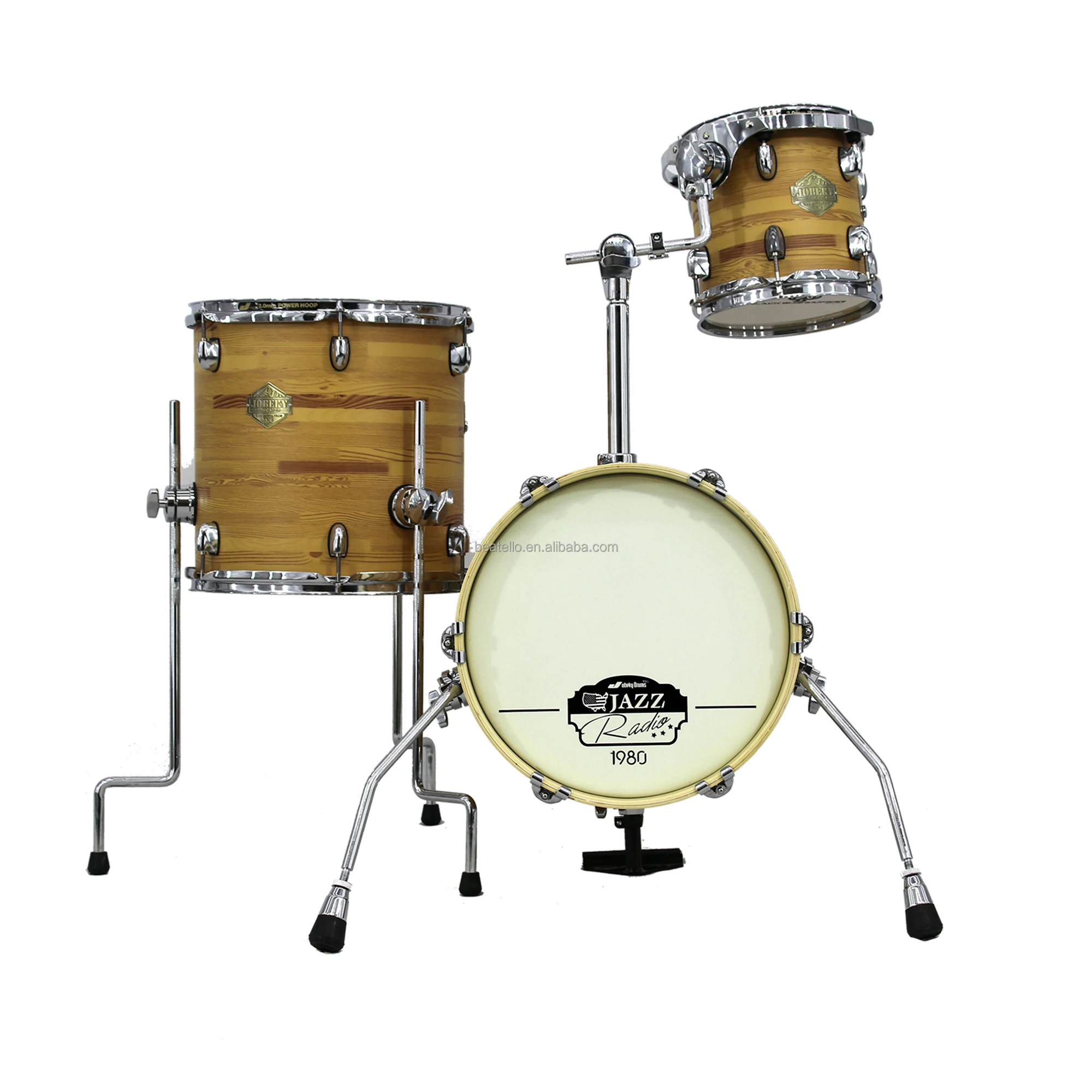 3Pcs/set Jungle Drums Set Bass Drum & Tom-tom 3-piece Drum Set Professional Percussion Instrument