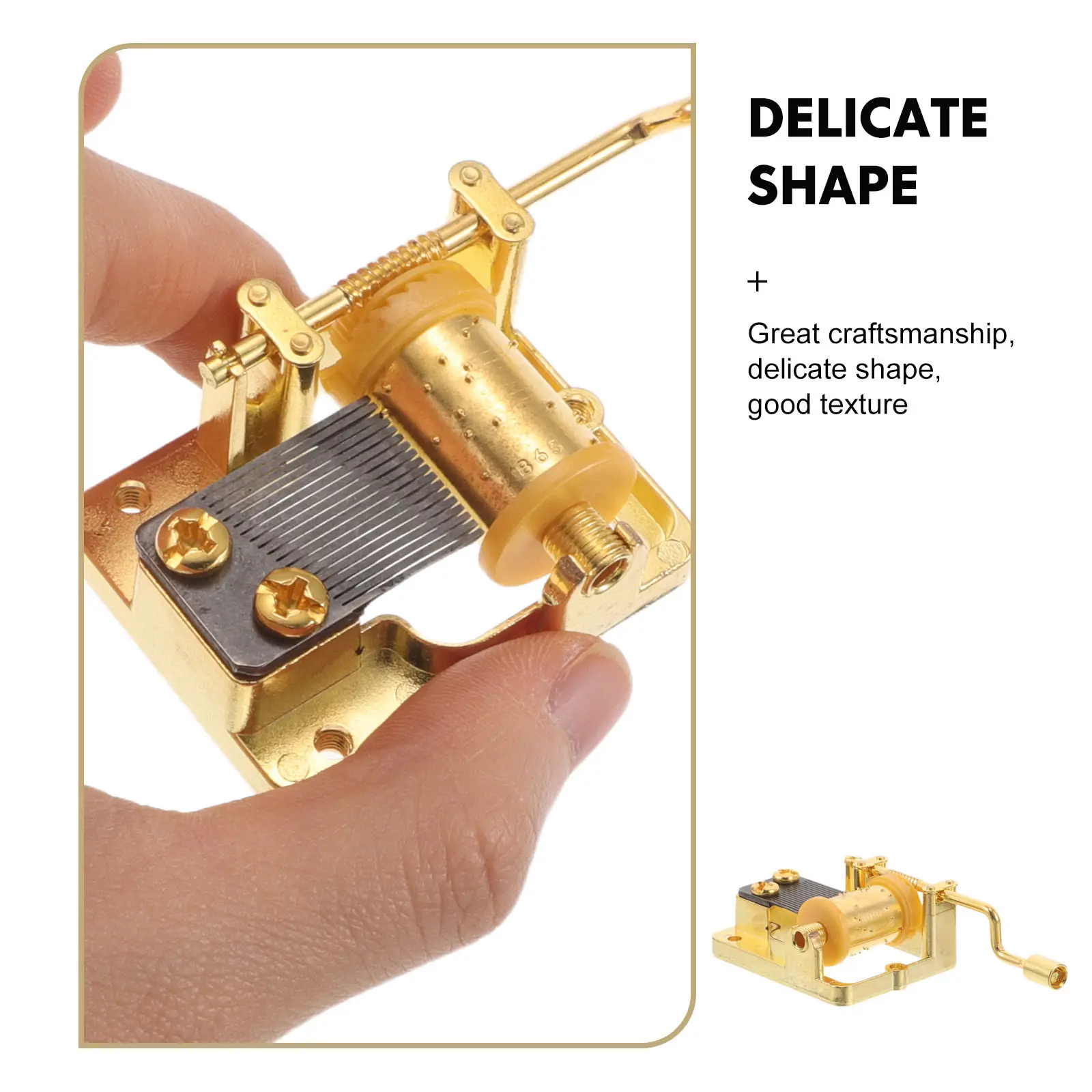 4Pcs Hand Crank Music Box Mechanism DIY Replacement Movement for Crafts Repair Portable Battery-Free Mini Music Box Core Smooth