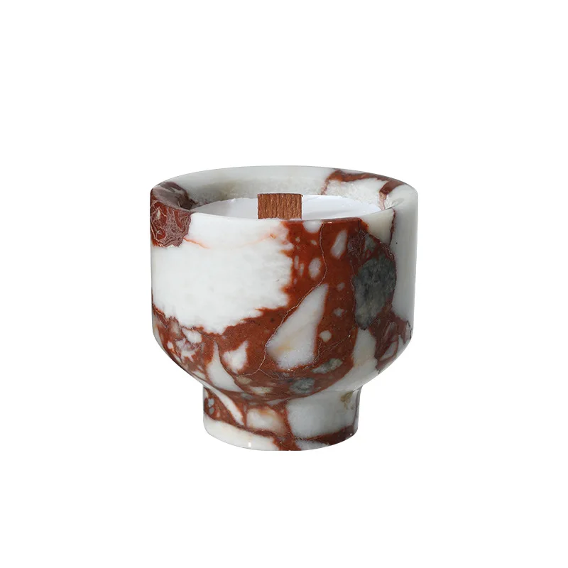 

New Chinese style wabi sabi natural marble scented candle home exhibition hall homestay bedroom creative soft decoration