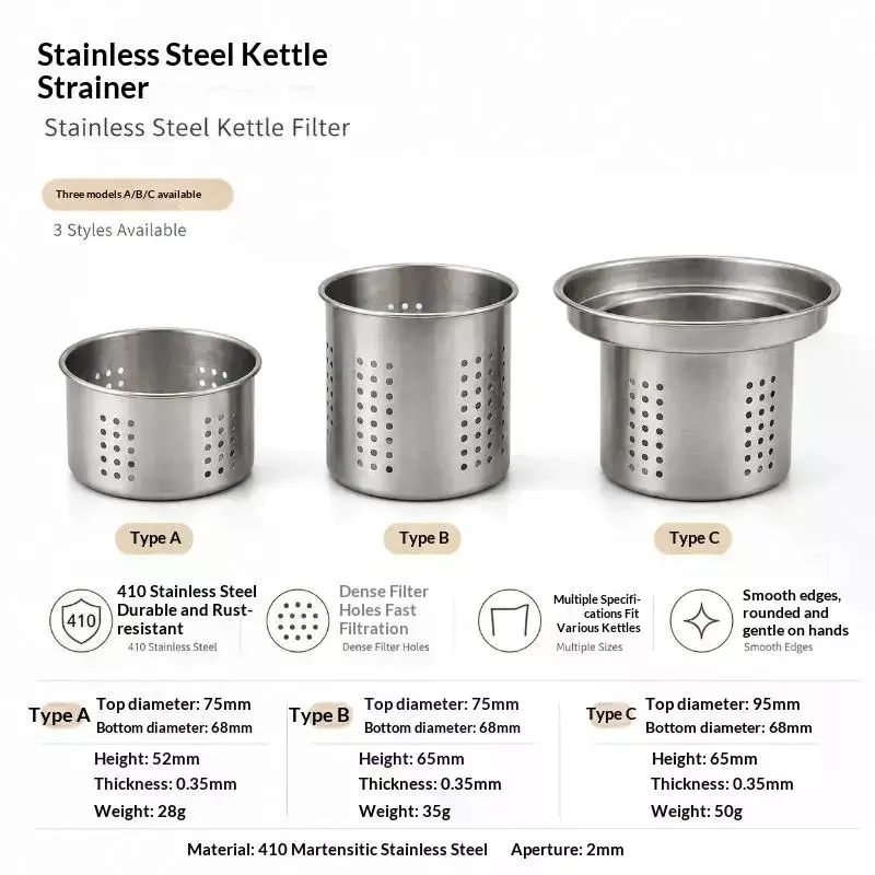 ​​304 Stainless Steel Tea Infuser Reusable Fine Mesh Strainer With Foldable Handle Clip Loose Leaf Filter For Mug Teapot
