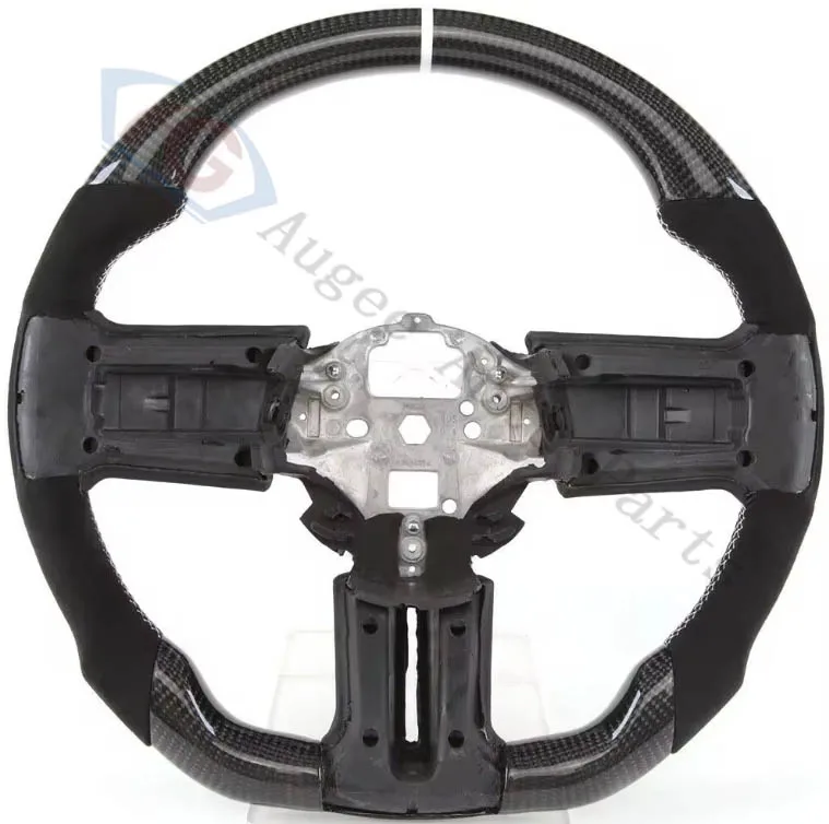 

Racing Steering Wheel with Carbon Fiber Display Perforated Leather for 2012 2013 2014 Ford Mustang GT500 Coupe 302 Coupe GT ST