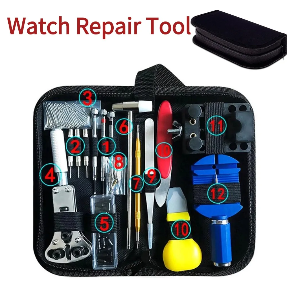 Watch Repair Tool Kit Professional Watch Link Remover Watch Band Disassembly Installation  Replacing Batteries Maintenance Tools