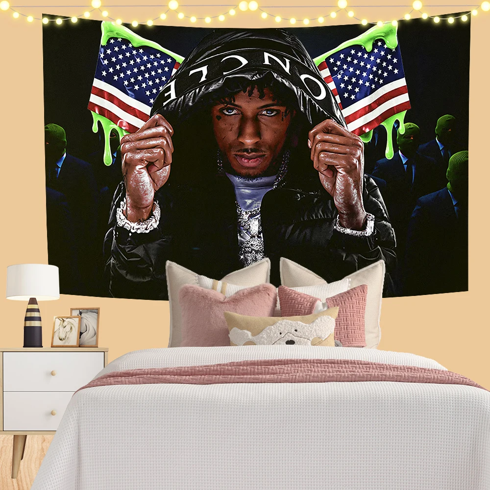 60x90cm 90x150cm Singer Youngboy Tapestry Flag Aesthetic Room Decoration Hip Pop Masa Art Retro Dorm Wall Hanging Flag