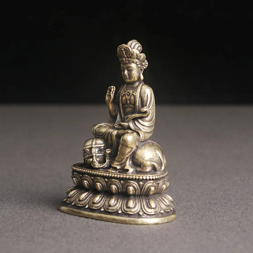 

Brass Buddha Statue Retro Bodhisattva Figure Home Decor Desk Table Shelf nament High Quality Wear Resistant Elegant Design