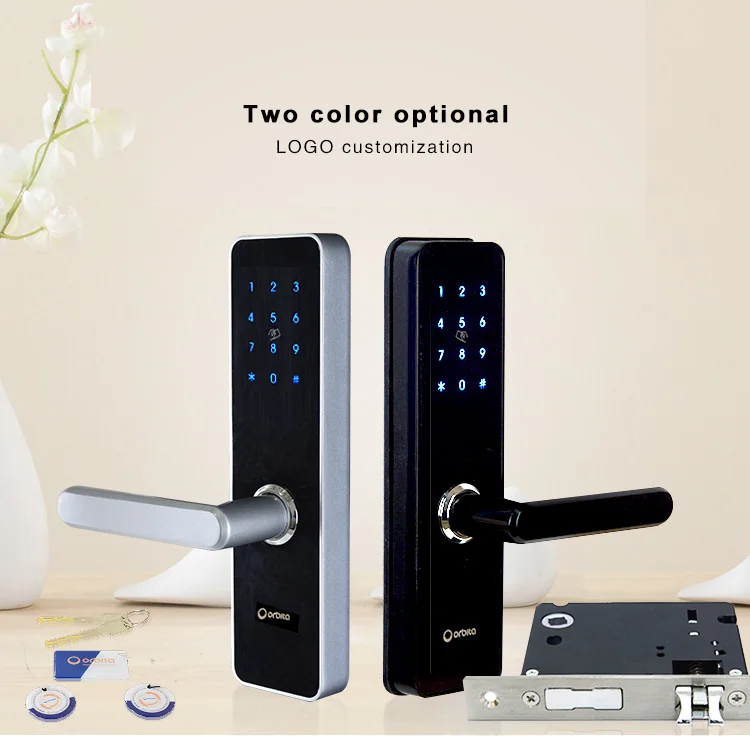 Orbita Waterproof Tuya WiFi App Smart Door Lock Biometric Lock Fingerprint Door Handle Smart Lock Wi-fi for Smart Home