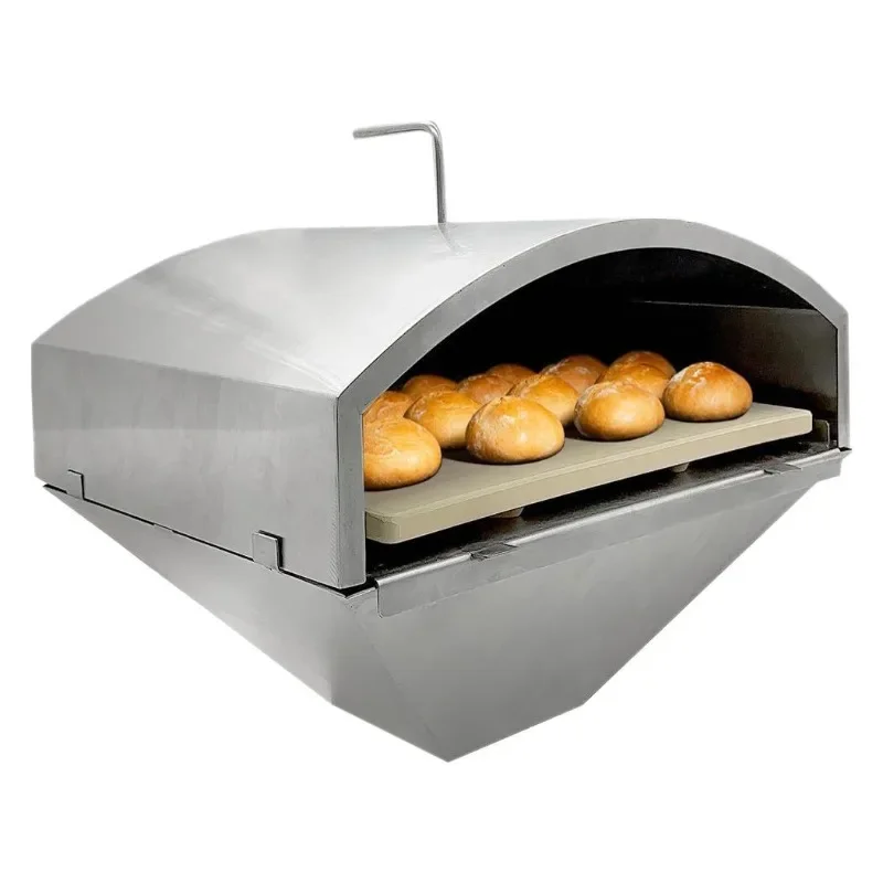 Wood grill pizza grill with square pizza, convenient, practical and durable