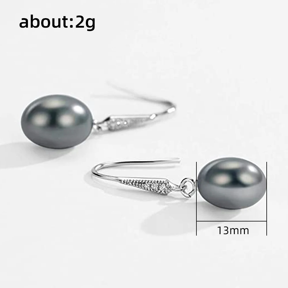 Huitan Personality Black Simulated Pearl Hook Earrings for Women Luxury Trendy Female Wedding Engagement Accessories Hot Jewelry