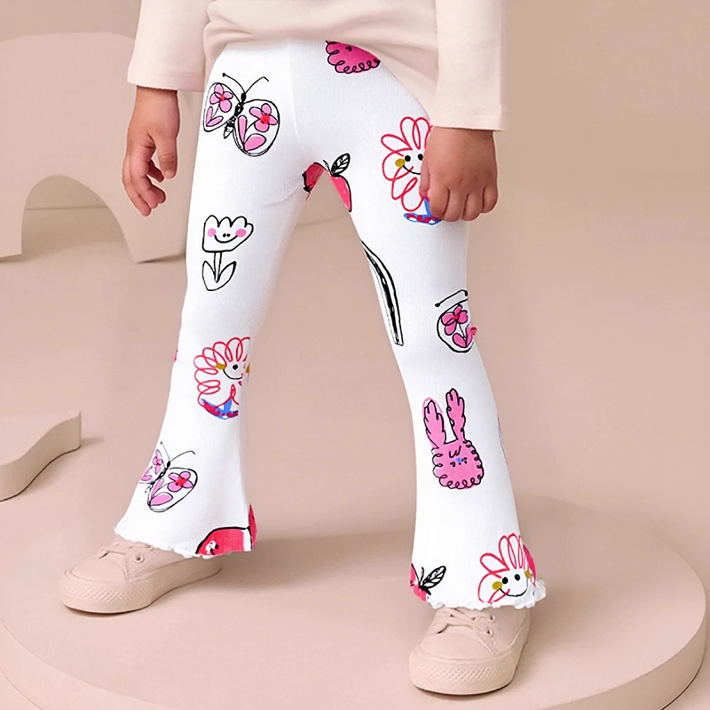 Little Maven Kind Leggings Kostüme Herbst Frühling Mädchen Hosen Baumwolle Hosen Kinder Kleidung Cartoon Blumen Schmetterling Leggings
