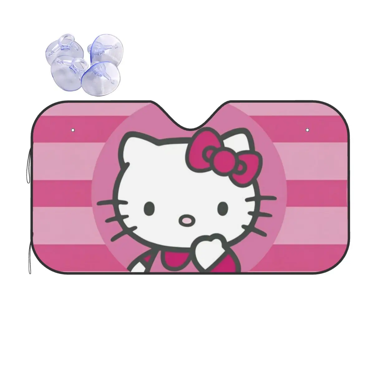 Hello Kitty Cute Windshield Sunshade 70x130cm Cute Kawaii Cartoon Foils Car Sunshade Blinds