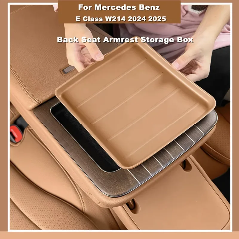 

Car Rear Back Seat Armrest Box Silicone Protective Pad Cover Trim For Mercedes Benz E Class W214 S214 2024 Interior Accessories