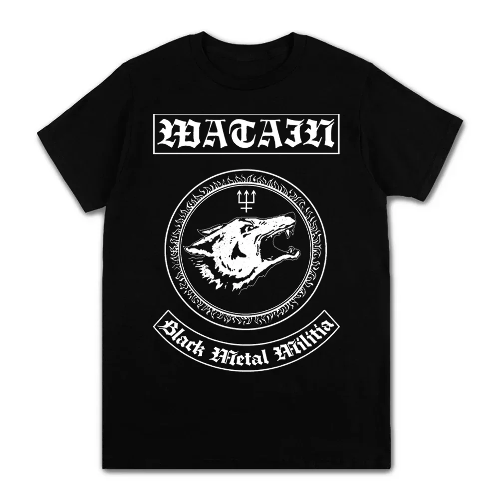 Sweden Watain Band Vintage T Shirts Punk Hardrock Black Cool Skull Design Short Sleeve T Shirt Summer Men Tee Tops Clothes