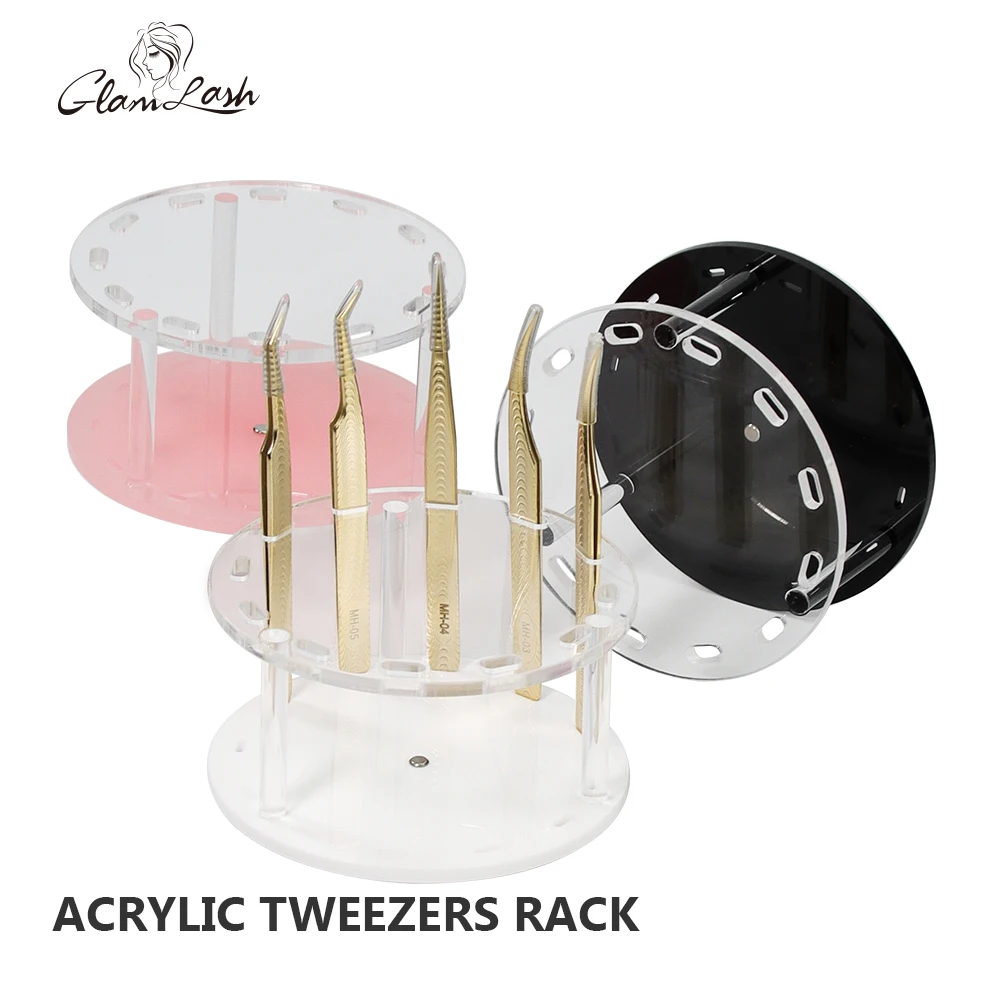 

GLAMLASH 360° Rotate Tweezer Holder Protective Brushes Pencil Eyeliner Cases Eyelash Tweezers Storage Box Swivel Tweezer