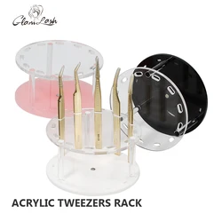 GLAMLASH  360° Rotate Tweezer Holder Protective Brushes Pencil Eyeliner Cases Eyelash Tweezers Storage Box Swivel Tweezer