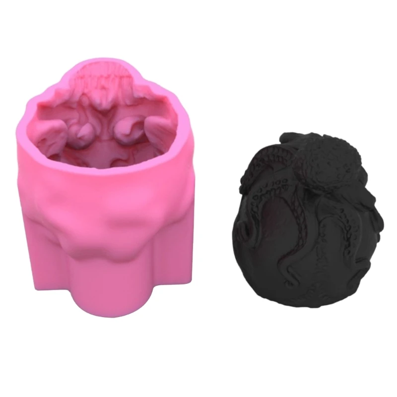 Octopus Skull Mold Animal Sculpture Silicone Mold Epoxy Plaster Mold Drop shipping