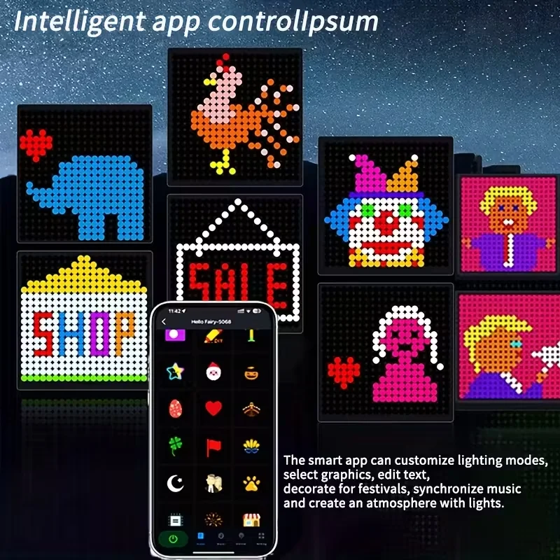 APP التحكم عن بعد النص نمط المشهد Led سلسلة أضواء عيد الميلاد الزفاف عطلة 400 LED RGB DIY الذكية الستار جارلاند الخفيفة.