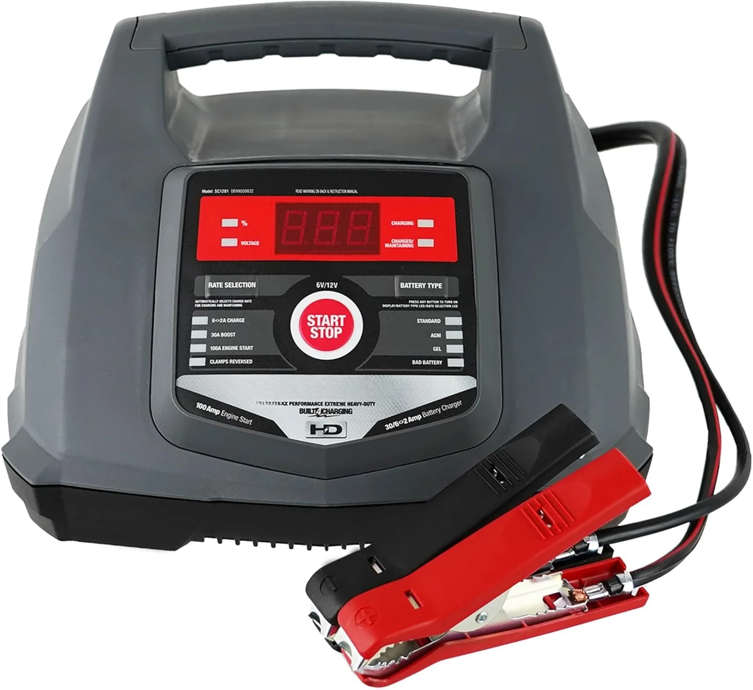 Electric Fully Automatic Car Battery Charger & Engine Starter - 6V / 12V Battery Charger & Maintainer - for Standard, AGM