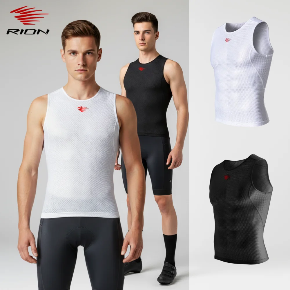 

Мужской велосипедный жилет RION, дышащая сетчатая быстросохнущая спортивная майка без рукавов для летнего фитнеса, тренажерного зала, бега, шоссейного велосипеда, MTB
