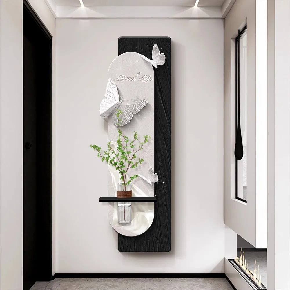 

Butterfly porch decorative painting vase green plants high sense living room corridor aisle murals antique hydroponics hanging p