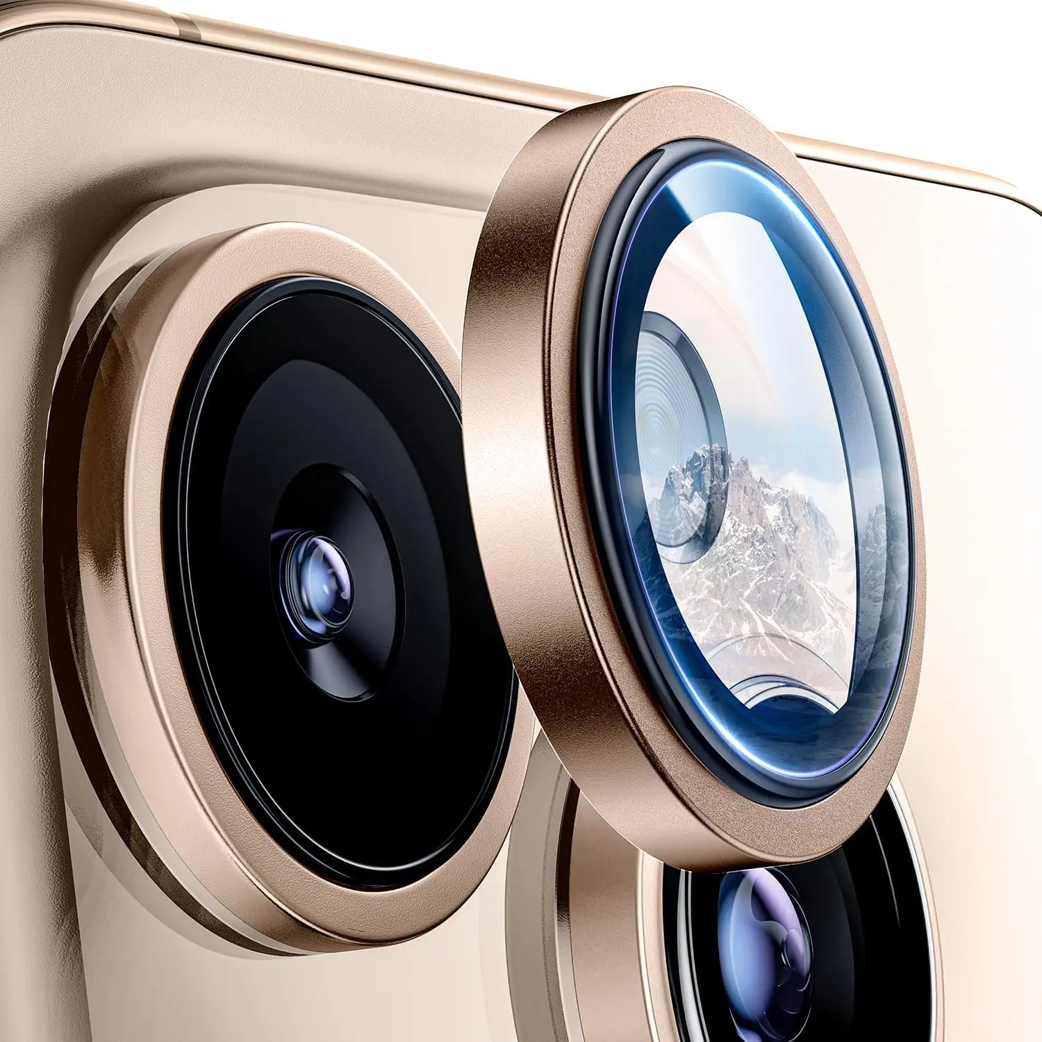 Desert Titanium Tempered Glass Camera Lens Protector Cover For iPhone 16 Pro Max 15 Plus 14 16Pro 16Plus Protection Accessories