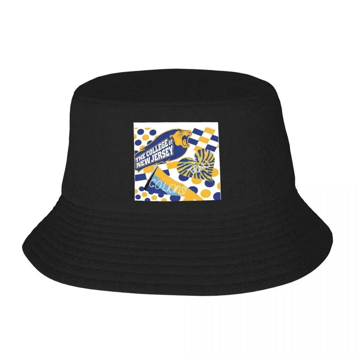 The College Of New Jersey Collage Bucket Hat Panama Hat Children Bob Hats Outdoor Fisherman Hats Summer Beach Fishing Unisex Cap