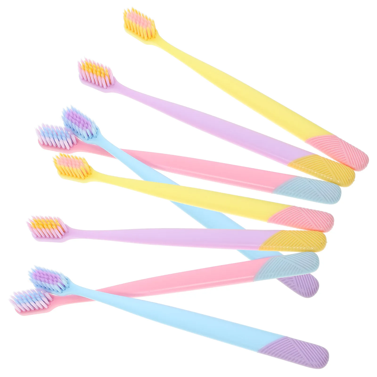 10Pcs Portable Tooth Cleaning Brushes Travel Size Toothbrushes For Adult Soft Bristle Manual Use Lightweight Ergonomic