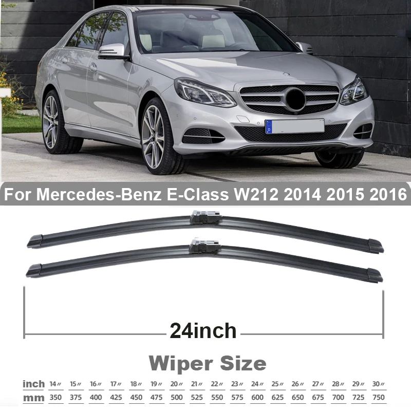 ใบที่ปัดน้ำฝน tonlinker สำหรับ Mercedes-Benz E-Class W212 2014 2015 2016อุปกรณ์เสริมรถยนต์ใบปัดน้ำฝนกระจกหน้าแปรงตัด