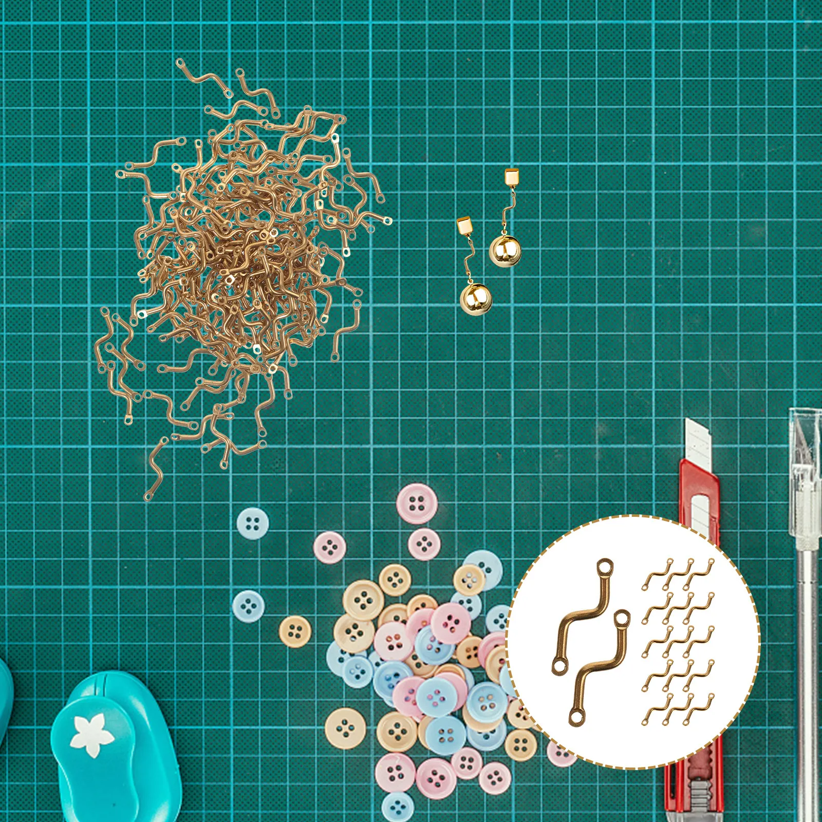 

150 шт. S-образные латунные соединительные звенья для изготовления ожерелий, браслетов, серег, фурнитура для рукоделия, коннекторы для ювелирных изделий