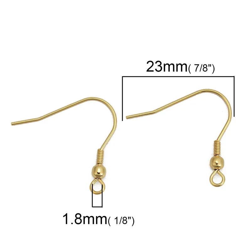 20 Stück/Set, Ohrringhaken aus Edelstahl für die Herstellung von Schmuck, in Silber- und Goldfarbe, Perlenhaken, Ohrbügel, Zubehör. – Detail 5