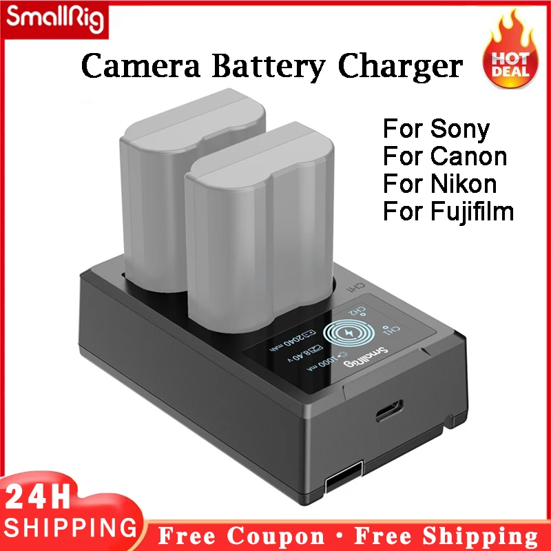 

SmallRig NP-W235/NP-F970/LP-E6NH Camera Battery Charger for Sony Canon Nikon Fujifilm Cameras in stock 4084 4085 4086