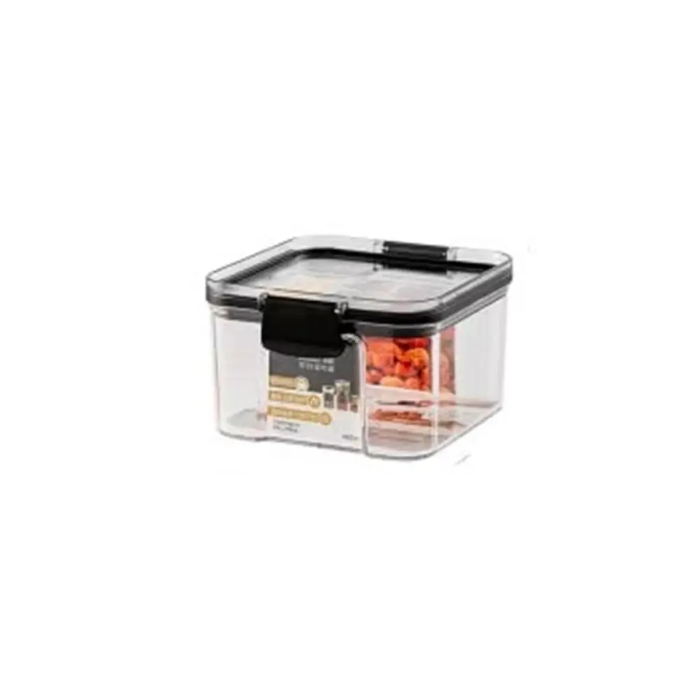 Transparent Plastic Storage Boxes Plastic Square Stackable Food Storage Boxes Sealed Stackable Sealed Square Fresh-Keeping Boxes