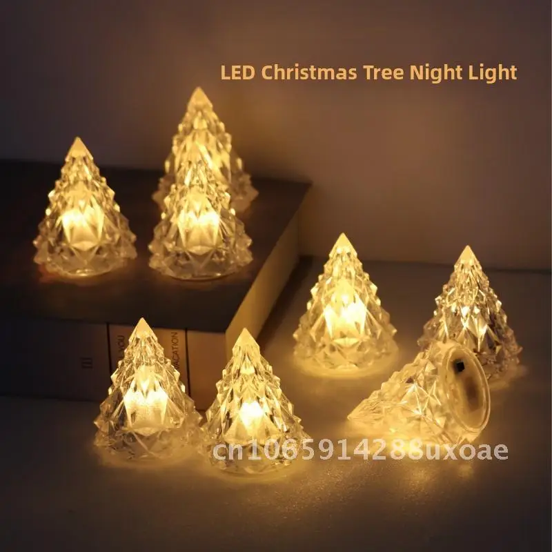 

Acrylic Christmas Tree Colorful Led Night Light Crystal Christmas Decoration Atmosphere Light