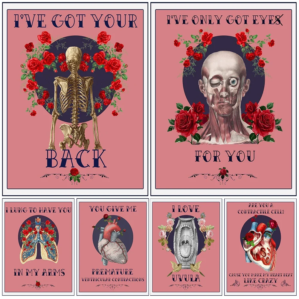 Orthopaedics Medicine Skeleton Quotes Poster Prints Wall Art Canvas Painting Home Decor Wall Pictures For Living Room Unframed
