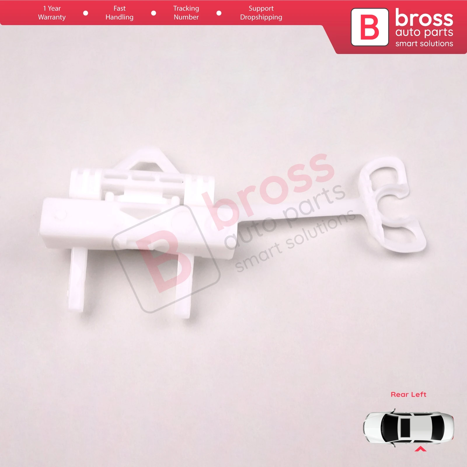 Bross Auto Parts BWR5289 Power Window  Regulator Clip Rear Left Door 51898679 for Fiat Linea. Fast Shipment Made in Turkey