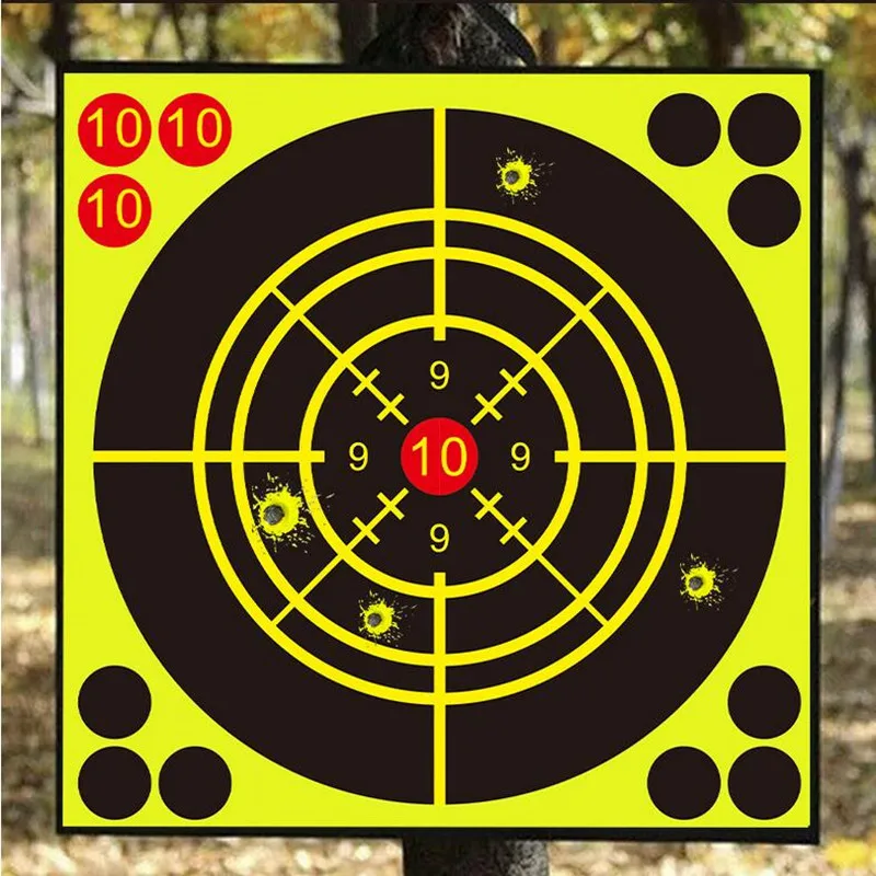 30PCS Shooting Targets 6 inch Splatter burst Shooting Targets Shooting with Sticker Cover Self-Adhesive Reactive(Colors Impact)