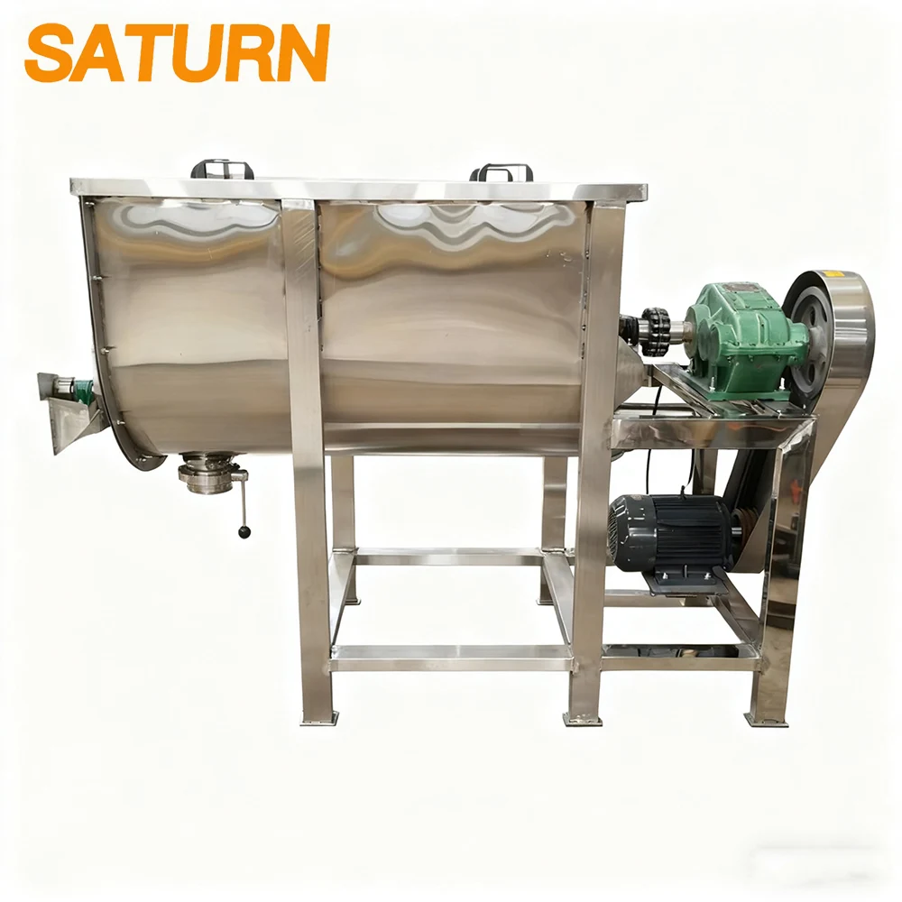 

Easy to Clean Powder Mixer Machine Small Mushroom Substrate Mixer Horizontal Ribbon Mixer Blender