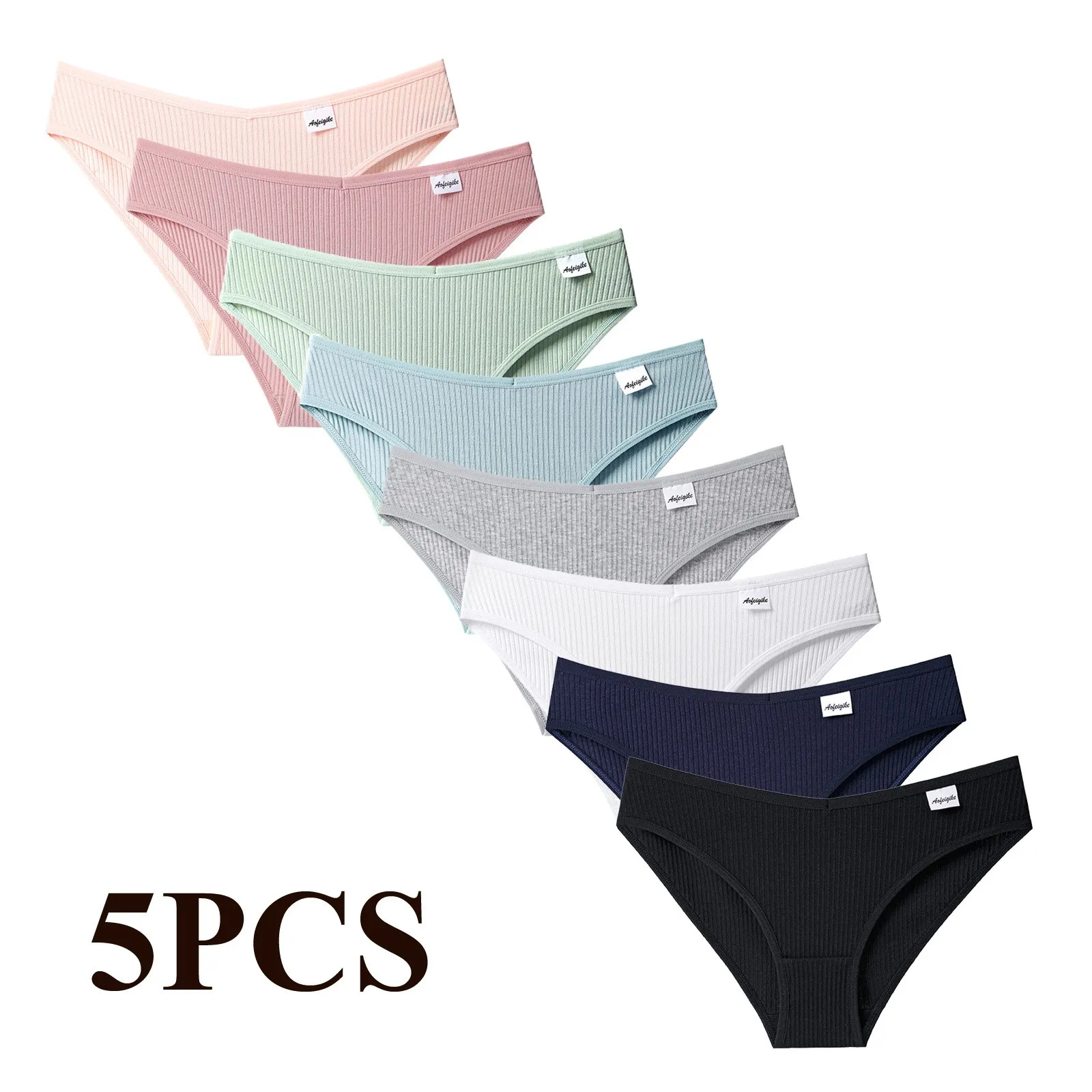 5PCS/Set Women Panties Cotton Underwear Female Panties Solid Color Underpants Sexy Lingerie Pantys for Woman Briefs Intimates