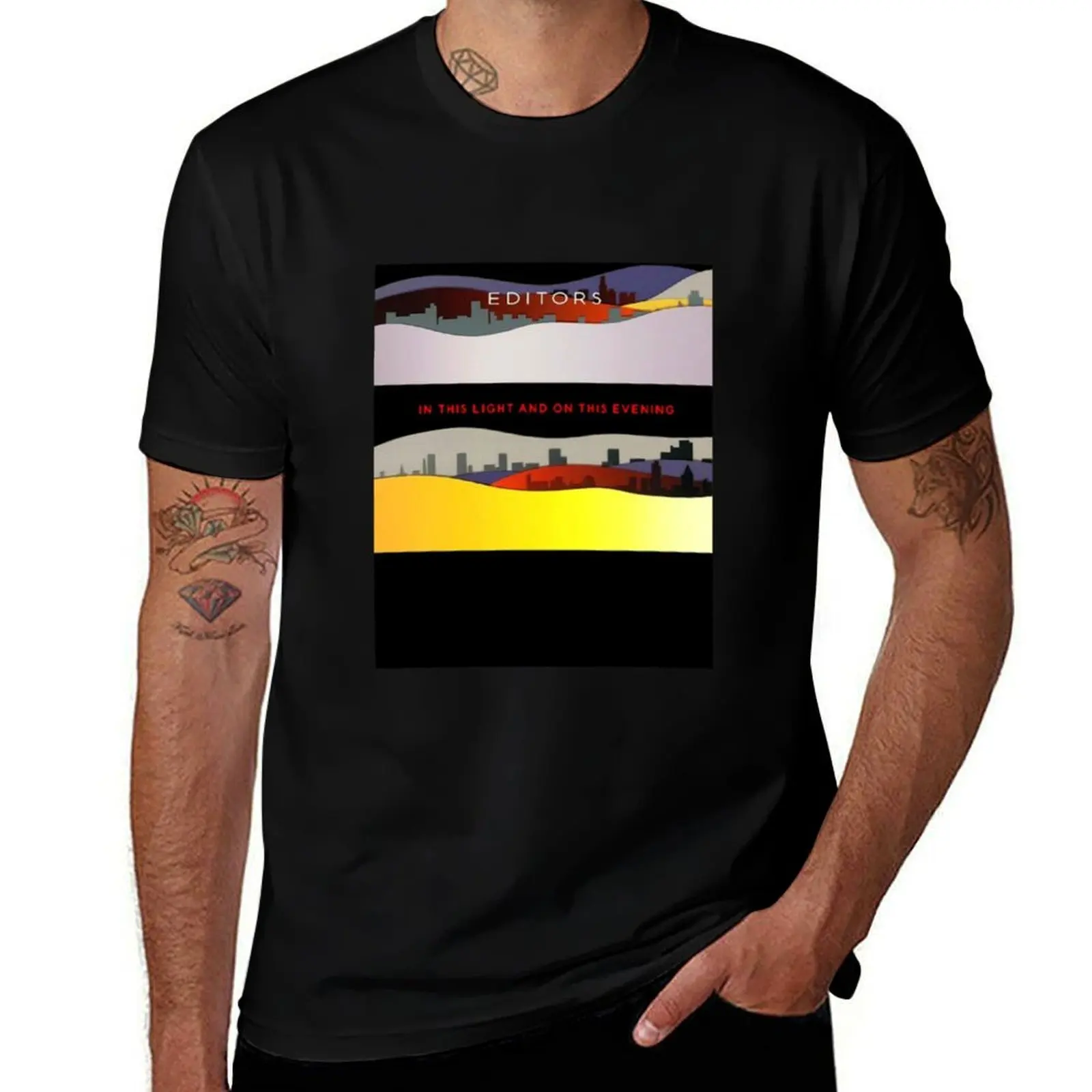 indie rock band best logo gajiumr editors Graphic in this light and on this evening T-Shirt Work Wear Short Sleeve T-Shirt