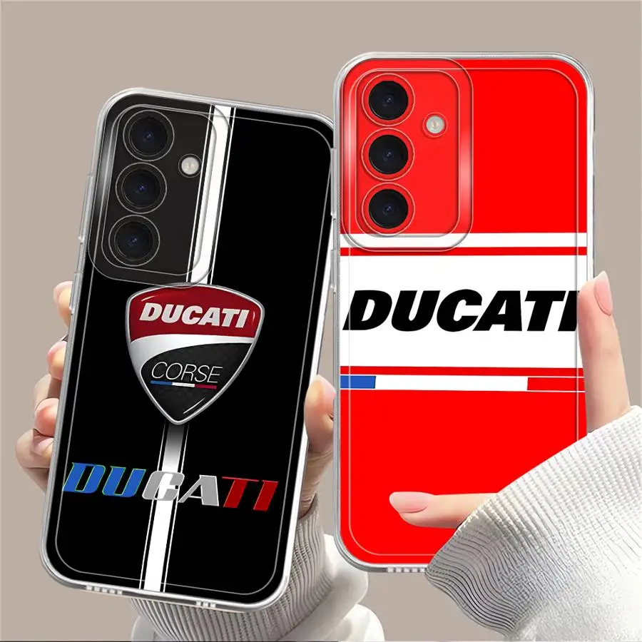 DD-ucatiS Capa de ciclo de motor de carbono para Samsung Galaxy A36 A13 A14 A15 A56 A73 A54 A34 A35 A55 A23 A25 A33 A26 A24 Telefone macio