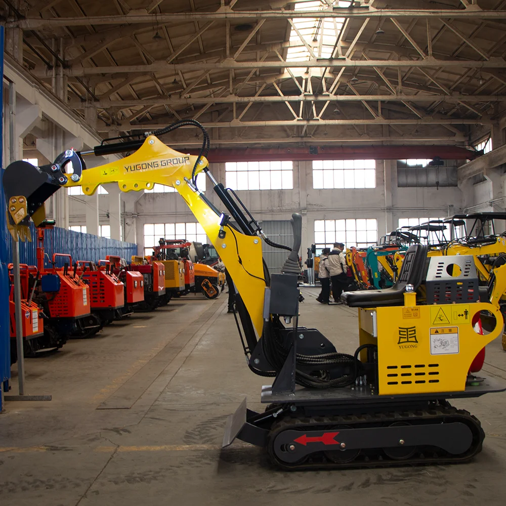 0.8 ton mini escavadeira agrícola ensacadora pequena uso doméstico escavadeira de esteira hidráulica de alta potência YG-08 mini escavadeira personalizada