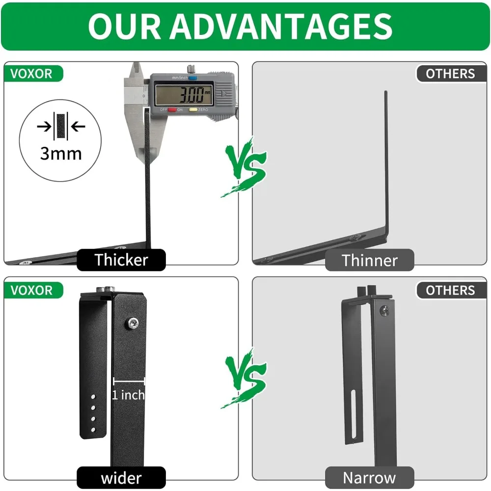 Support de Boîte à Fleurs Réglable, en Fer Robuste, pour Rampes, Fond Renforcé (6 Paquets) GM