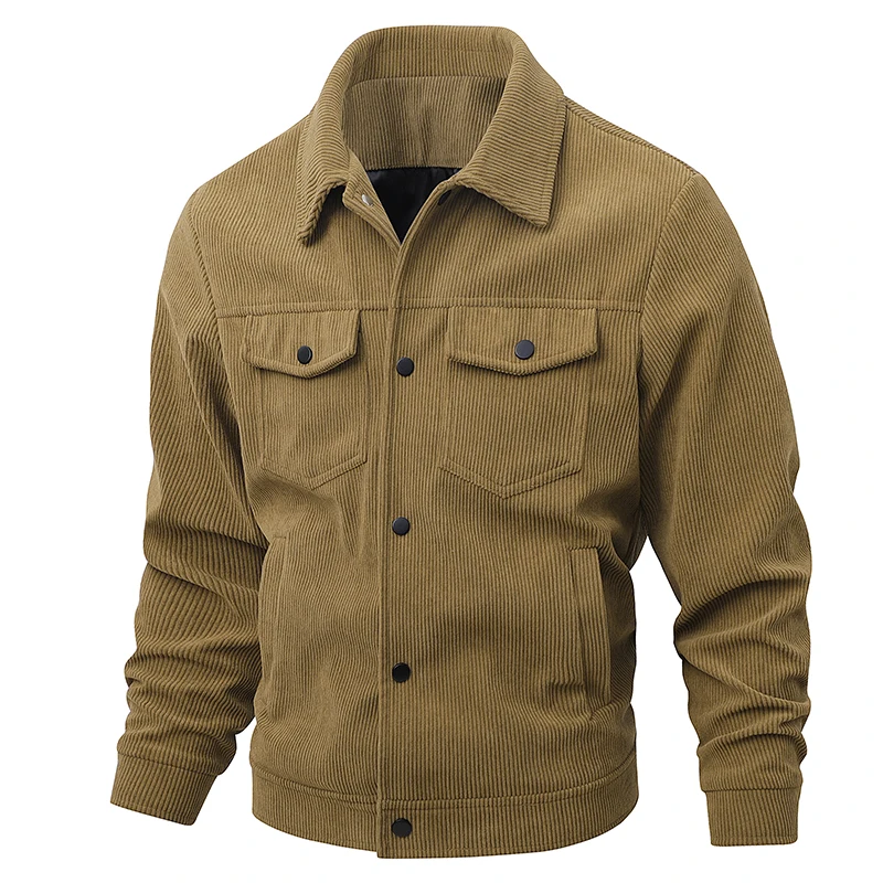 

Men's Corduroy Jackets Retro Harajuku Corduroy Slim Jacket Men Fashion Casual Warm Corduroy Outwear Men Cotton Jacket Coat