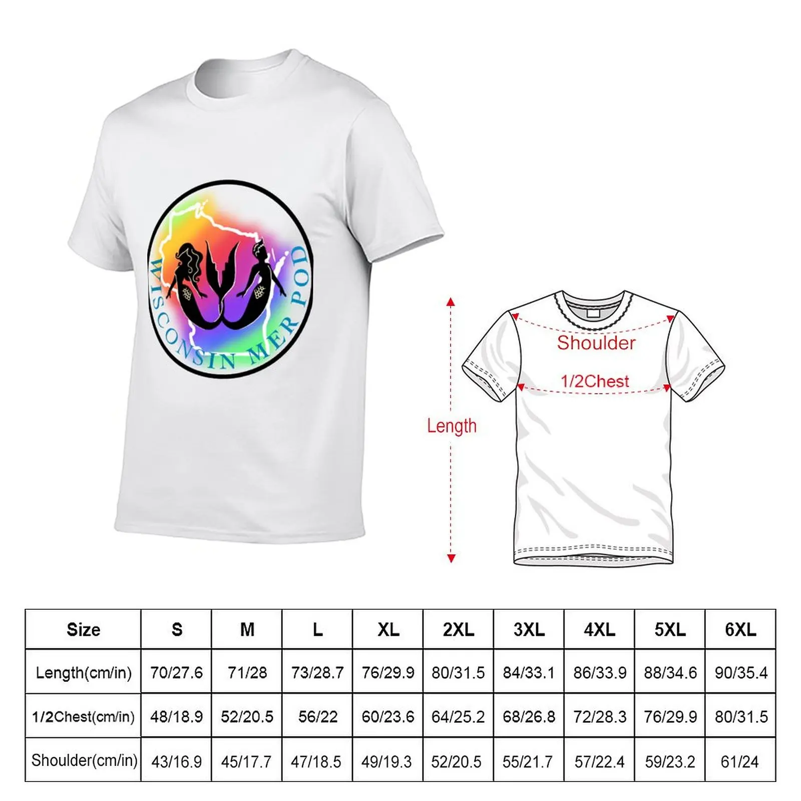 WI Mer Pod - Blue Lettering T-Shirt t shirts for man graphic funny t shirts designer man t shirts graphic T-Shirt