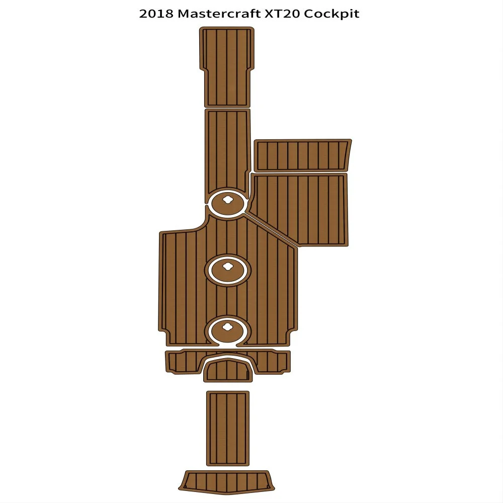 2018 Mastercraft XT20 Cockpit Pad Boat EVA Foam Faux Teak Deck Floor Mat