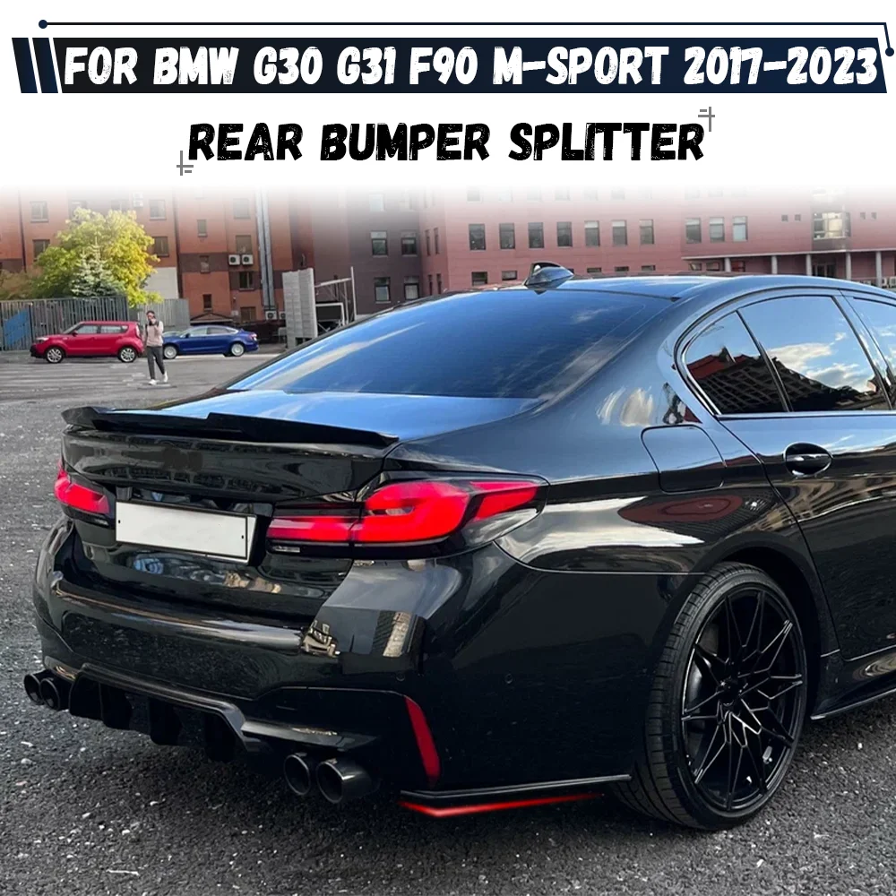 Heckdiffusor-Seitensplitter für BMW 5er G30 G31 F90 M-Sport 2017-2023 Heckkantenschutzlippe