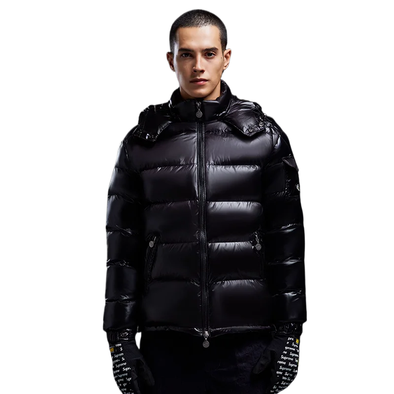 

Male Lightweight Snow Ski Duck Down Parka Fashion Waterproof Short Down Jacket High Quality Glossy Parka Winter Down Jacket Mens