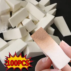 100PCS/Bag Triangle Makeup Sponge Soft Smooth Foundation Powder Puffs Washable Lightweight Cosmetic Puffs Nail Art Beauty Tools